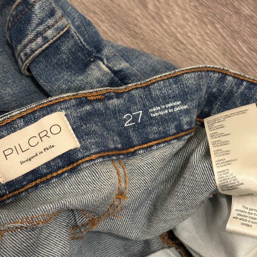 Pilcro Kayden High-Rise Carpenter Barrel Jeans Medium Wash 27 Workwear Utility - Picture 8 of 8